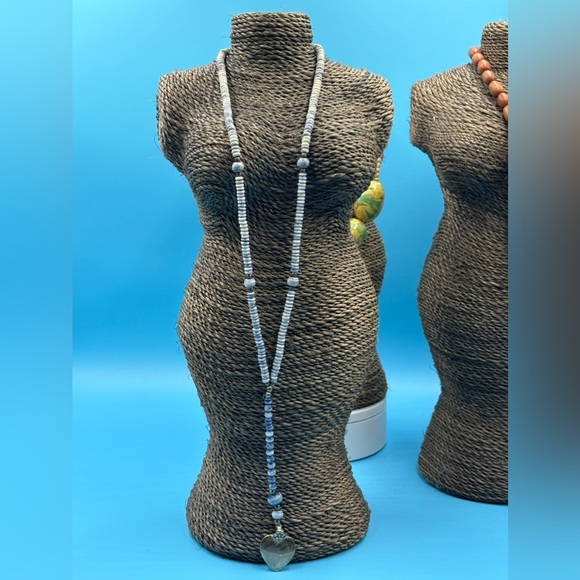 Three Unique Wooden Beaded Necklaces. Sold As One Lot.  Boho Jewelery. - Picture 8 of 10